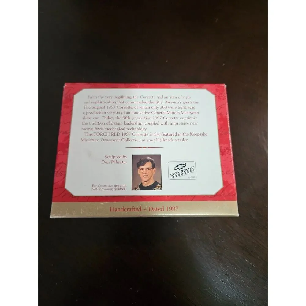 Vintage Hallmark Collector's Series Ornament 1997 Chevrolet C5 Corvett